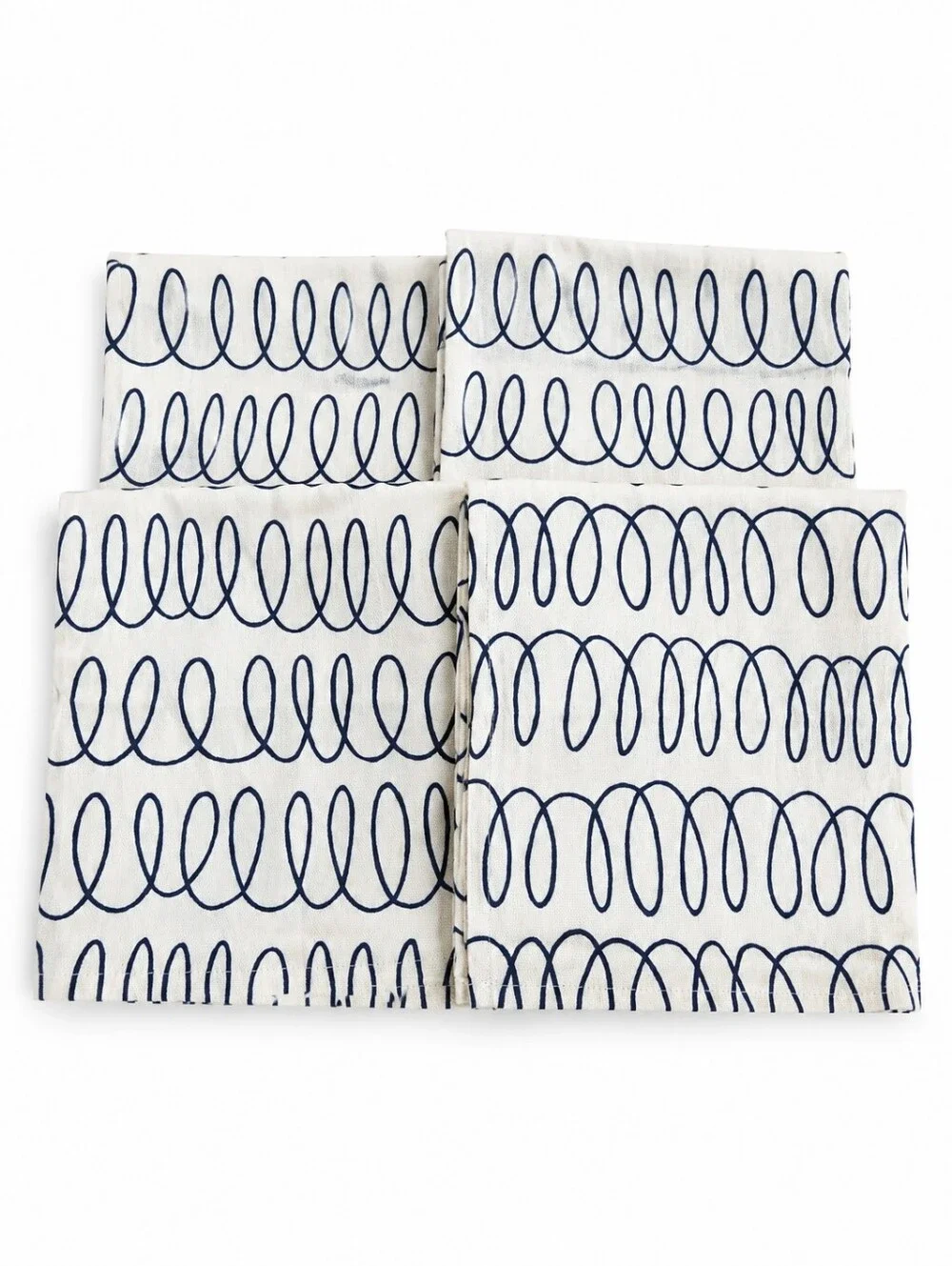 Kate Spade Cream & Navy The Loop Design Set Of 4 Cotton Dinner Napkins 20